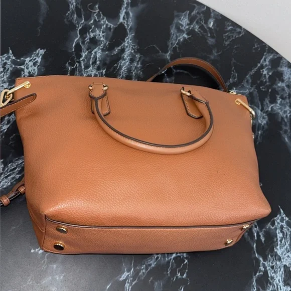 MICHAEL Michael Kors Elson Large Convertible Satchel in Brown Luggage AUTHENTIC - Picture 7 of 16